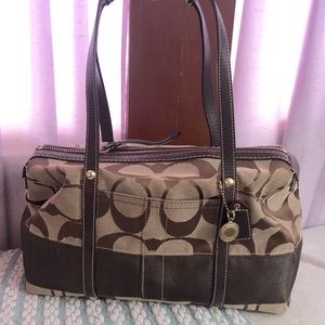 Authentic GORGEOUS Coach Monogram Brown Canvas